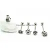 Anneaux de langue Lot50Pcs Anneau en acier chirurgical Bar Nipple Barbells Piercing corporel 14G1.6Mm Arrivé Drop Livraison Bijoux Dhgarden Dhzbm