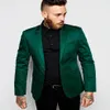 New Arrivals 2018 Mens Suits Italian Design Green Stain Jacket Groom Tuxedos For Men Wedding Suits For Men Costume Mariage Homme2789