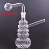 50pcs 6 pouces verre brûleur à mazout Bong conduites d'eau narguilés verre épais Dab Rigs tige basse Perc bécher Bong avec 14mm mâle tuyau de brûleur à mazout Dhl gratuit