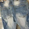 Neues Design Winter Herren Jeans Hochwertige Designer Sprühfarbe Gespleißt Zerrissene High Street Destroyed Denim Jeans US-Größe W28-W40181Y