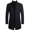 Misturas de lã masculina outono inverno oversized mistura de lã casaco masculino longo blusão jaqueta de algodão grosso quente homens jaqueta cinza casaco 3xl 4xl 230915