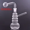 50pcs 6 pouces verre brûleur à mazout Bong conduites d'eau narguilés verre épais Dab Rigs tige basse Perc bécher Bong avec 14mm mâle tuyau de brûleur à mazout Dhl gratuit