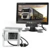 Moniteur de voiture LCD TFT 7 pouces, blanc, 4 broches IR, Vision nocturne, caméra de recul CCD pour Bus, péniche, camion 240T