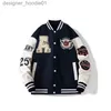 Giacche da donna American Retro California Street Trend Blu scuro ricamato Uniforme da baseball vintage Uomo Donna Giacca da corsa moda Autunno Inverno Manica in pelle