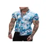 Moda designer estilo masculino camisas casuais camisa de flor pode personalizar com qualquer logo261x