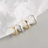 Stud Earrings Original 925 Sterling Silver 14k Gold 88/78mm Ring For Women Ear Piercing Luxury Jewelry Accessories