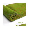 Decorative Flowers Wreaths Made Of High Quality Artificial Moss Fake Green Plants Mosses Grass For Shop Patio Wall Decor Diy Drop Deli Dh0Wd