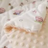 Blankets Swaddling s born Winter Couverture Nouveau Bear Print Baby Quilt Thick Comforter for Crib Cotton Nap Blanket Muslin 230927