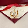 Kolczyki projektanta biżuteria kolczyki miłosne kolczyki diamentowe kolczyki stadninowe złota róża sier dla kobiet impreza weselna biżuteria moda kobieta świąteczne obręcze do uszu prezent 10a