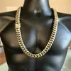 18mm Men Cuban Miami Link Bracelet Kilo Chain Set 14k Gold Over Stainless Steel3172