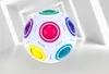 Fidget Toy Adult Rainbow Ball Decompression Toy Adult Rotating Fidget Spinner Puzzle Round Twelve Hole Mixed Color Magic Ball Toy for Children Christmas Gift