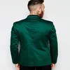 Nuovi arrivi 2018 Abiti da uomo Design italiano Green Stain Giacca Smoking dello sposo per uomo Abiti da sposa per uomo Costume Mariage Homme250U