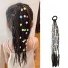 1 unidad de pelucas lindas de flores de pentagrama para niñas, diademas de cola de caballo, bandas de goma, diademas, accesorios para el cabello para niños, adorno para el cabello