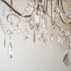 Chandeliers American Country Living Room Dining Style Lamps Wrought Iron Retro White Bedroom Children's LED Lights