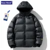 NASA Co branded 2023 Winter New Men's and Women's Warm Bread Suit Down Coat Winter Work Wear Hooded Coat Men's