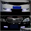 Luci di marcia diurna Led Running Tra Bright Dc 12V 17Cm Impermeabile Auto Drl Cob Guida Nebbia Illuminazione Drop Delivery Cellulari Motorcyc Dhme9