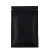 Alta qualidade 100 x sacos ziplock metálicos mylar fundo plano preto folha de alumínio pequeno zip lock plástico bags276t