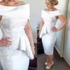 Bateau Thee Lengte Moeder van De Bruid Jurken 2019 Custom Made Witte Applique Ruches Korte Galajurken Vrouwen Pageant Party Dresse2444