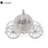 Crystal Storage Box Cinderella Pumpkin Carriage Trinket Box With Hinged Treasure Chest Organizer Keepsake Gift for Her Y1116227O