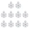 Charms 10st Crystal Zircon Snowflake Shiny Rhinestone Pendant DIY smycken gör julklapparmband halsband örhänge telefon