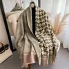 2023 inverno quente cachecol de caxemira para mulheres nova moda estilo coreano moda cor sólida dupla face lenço de malha envoltórios