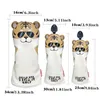 Andra golfprodukter Golf Wood Cover Tiger för förare Fairway Hybrid Waterproof Protector Set Golf Headcover Pu Leather Soft Drable Golf Club Cover 230915