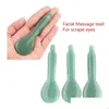 Gadżety zdrowotne Naturalne Aventuryn Jade Stone Guasha Mas Tool Acupunktura terapia spa gua sha masr scra deska anty -kropka dostawa b dhtq2