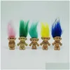 Party Favor Colorf Hair Troll Doll Familjmedlemmar pappa Mummy Baby Boy Girl Leprocauns Dam trolls Toy Gifts Happy Love WCW384 Drop D DH5IX