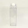 500 ml plastkartonvattenflaskor BPA GRATIS CLEAR TRANSPARENT utomhus Square Juice Box Wholesale