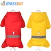 Dresspet Pet Dog Raincoat 100% Vattentät polyesterrockjacka för små medelstora hundar Rainkläder XXL Y200917307C