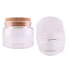 12pcs 65 60 53mm 120ml Transparent Glass with Cork Stopper Empty Spice Food Nuts Storage Bottles Jars Gift Crafts Vials T200507280J