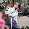 Bühnenkleidung Uni Chinesischer Volkstanz Kostüm Elegante Hanfu für Frauen Herren Klassische traditionelle alte Kleidung Dwy13301 Drop Lieferung Ap Dhmbt