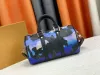 KEEP BANDOULIERE ALL 25 Speedy Shoulder Bag Mens Messenger Graffiti Print Colorblock S Designer Handbags Man Crossbody Bags Genuine