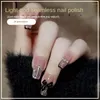 Unghie Finte 24 Pezzi Unghie Carine Press On Tips Finite Copertura Completa Artificiale Falso Lungo Glitter Fiocco Nero Patch Staccabile