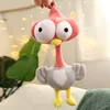 Animali Kawaii pollo dagli occhi grandi animale di pezza giocattolo cartone animato simpatico fenicottero peluche bambini che dormono comodità bambola morbido cuscino decorazione della camera