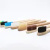 Escova de dentes arco-íris bambu corrimão escova natural macio cabelo dente ecofriendly escovas de limpeza oral ferramentas 20pcspack 230915