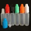 Dropper Bottles 3ml 5ml 10ml 15ml 20ml 30ml 50ml Plastic PE Soft Empty Needle Bottle with Childproof Cap Long Thin Dropper Tips Jpbku