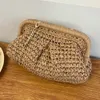 Saco de noite palha crossbody embreagem bolsa corrente sacos de ombro bolsa bolinho bolsa rattan boho verão praia tecido 2023 230915