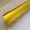 Ice Gold Satin Chrome Vinyl Wrap för hela bilfolie med luftbubbelfordonsomslag som täcker film med lågt klibb 3M kvalitet 250o