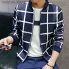 Women's Jackets 2022 Spring Autumn Men Korean Version Casual Fashion Zipper Jacket Plaid Thin Baseball Uniform Influencer L230916