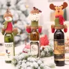 Christmas Wine Bottle Cap Set Cover Christmas Decorations Hanging Ornaments hat Xmas Dinner Party Home Table Decoration Supplies 916