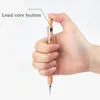 3PCS/SET 2.0mm Mechanical Pencil Light/dark Wood Grain Color Black Refills Art Sketch Office Lead For Writing Eraser Pen