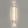 Vägglampa modern lyx stil kreativ bubbla led monterade ljus guld färg kristall glas sovrum