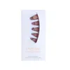 Faux ongles longs ballerine - Stripe Press-on Nail Manucure Art Couverture complète Faux pour le shopping Rencontres Voyage
