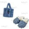 Pantoufles Nouveautés Hiver Sac À Main Ensembles Fourrure Fluffy Fuzzy Bulle Diapositives Chaussures Dames Femmes Sac À Bandoulière Sacs À Main Et Sacs À Main Fourre-Tout Sac babiq05