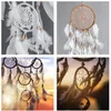 Dekoracyjne figurki drewniane bambusowe kwiatowe obręcze Zestaw Wrenich Macrame Craft Hoop Pierścienie do DIY Dream Catcher Work Wedding 18pcs