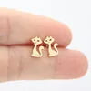 Hele 10Pairs Lot Beauty Cat RVS Earring Tiny Kitten Aangepaste oorbellen Dames Meisjes Kinderen Oorstekers Verjaardagscadeau Jewe2144