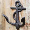 8 Pieces Rustic Cast Iron Anchor Hook Wall Hanger Decor Nautical Towel Coat Holder Nautical Ocean Beach Cottage Door Vintage Brown295s