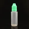 500pcs E Liquide Flacons compte-gouttes 3 ml 5 ml 10 ml 15 ml 20 ml 30 ml 50 ml Bouteilles en plastique avec bouchon à l'épreuve des enfants et embouts fins récipient vide pour Jlcg