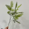 Fleurs décoratives 39 pouces branche d'arbre de mimosa artificielle fausses plantes feuilles de plastique d'herbe de palmier tropical pour la maison boutique décor de fête de mariage